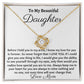 To My Beautiful Daughter, Love Knot Necklace, Christmas Gift, Meaningful Gift, Birthday Gift, From Loving Mom,