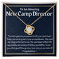 To An Amazing New Camp Director Love Knot Necklace, New Camp Director Appreciation Gift, Congratulations Gift For Her, Meaningful Jewelry.