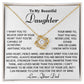 Ready To My Daughter Love Knot Necklace, Birthday Gift From Dad, Christmas Gift For Her, Dad to Daughter Gift.