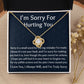 I'm Sorry Love Knot Necklace, Apology  Jewelry For Amazing Wife, Wedding Anniversary Gift For Her, I Am Sorry Love