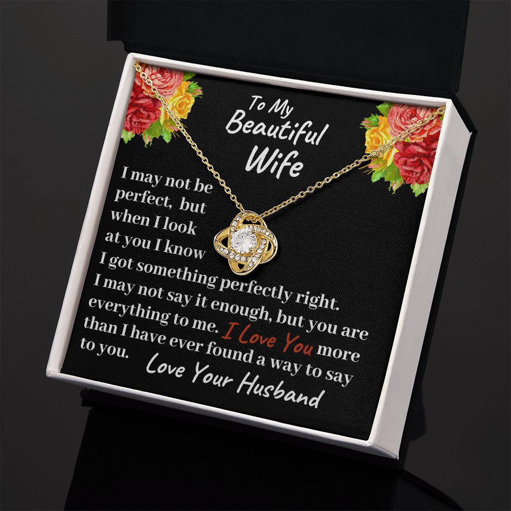 Beautiful Wife Love Knot Necklace