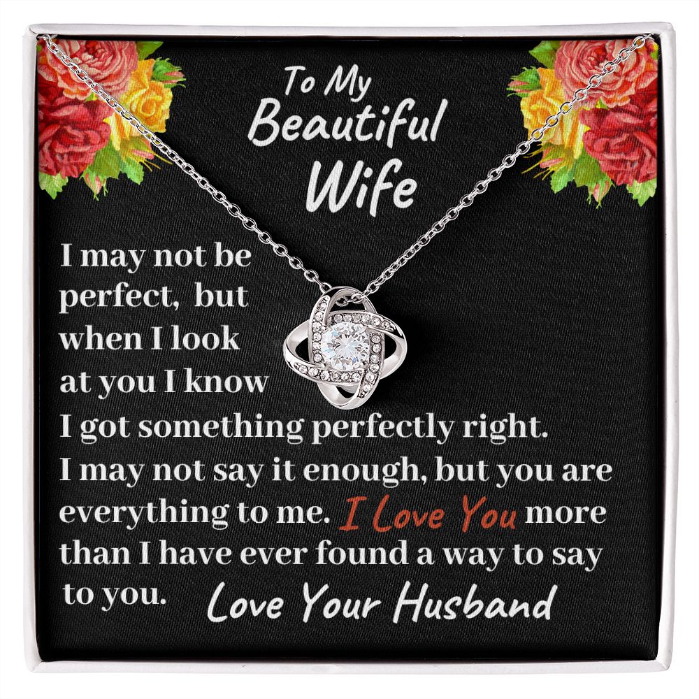 Beautiful Wife Love Knot Necklace