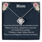 To My  Mom Love Knot Necklace, Easter Holiday Gift For Mom, Birthday Gift For Amazing Mom, Appreciation Gift, Thanksgiving Gift.