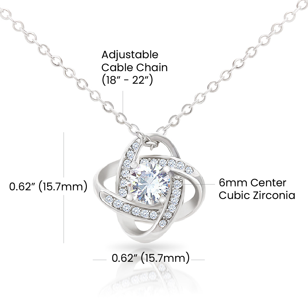 To An Amazing New Dentist Love Knot Necklace, New Dentist Necklace, Graduation Gift For Her, Meaningful Gift, Women Jewelry.
