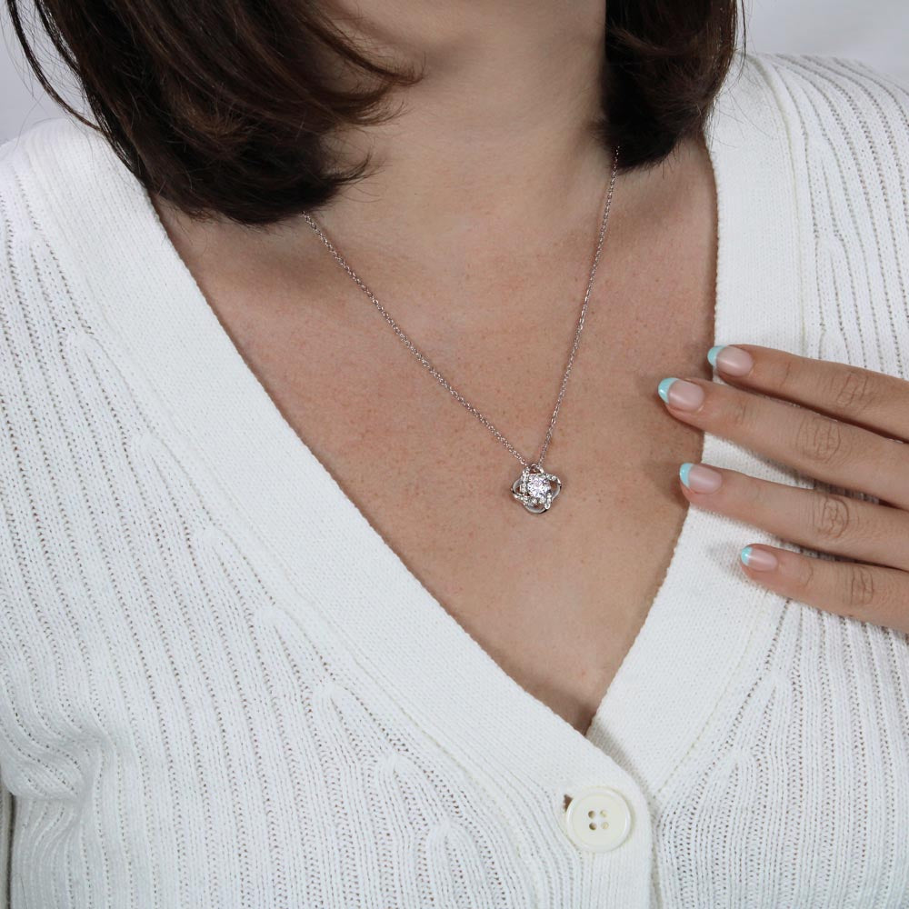 Godmother & Goddaughter, Love Knot Necklace, Birthday Gift For Her, Sweet Sixteen Jewelry, From Loving Godmother.