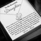 To My Beautiful Daughter, Love Knot Necklace, Christmas Gift, Meaningful Gift, Birthday Gift, From Loving Mom,