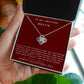To My Amazing Bestie Love Knot Necklace, Valentine;s Day Gift For Her, Best Friend's Valentine Gift, Sentimental Gift, To My Amazing Bestie.