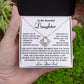 To My Daughter Love Knot Necklace, Birthday Gift From Dad, Christmas Gift For Her, Dad to Daughter Gift.