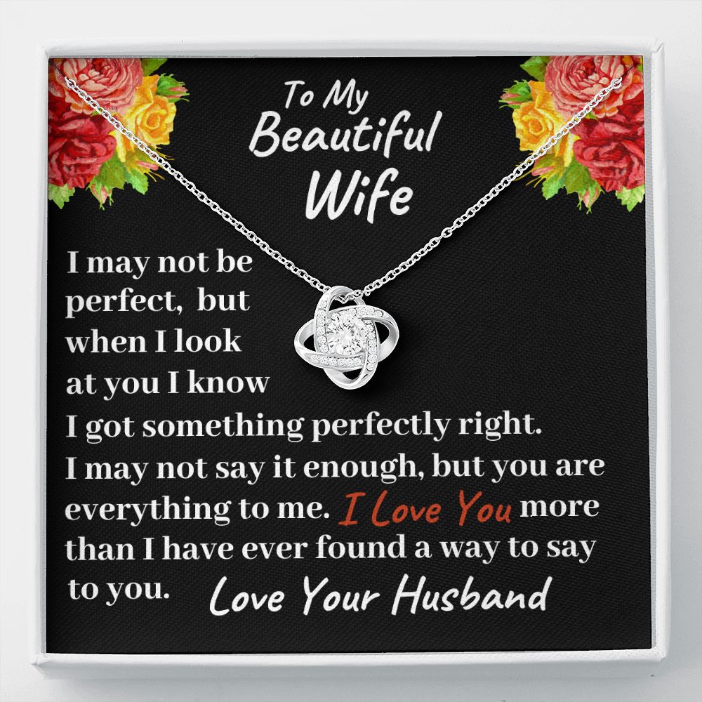 Beautiful Wife Love Knot Necklace