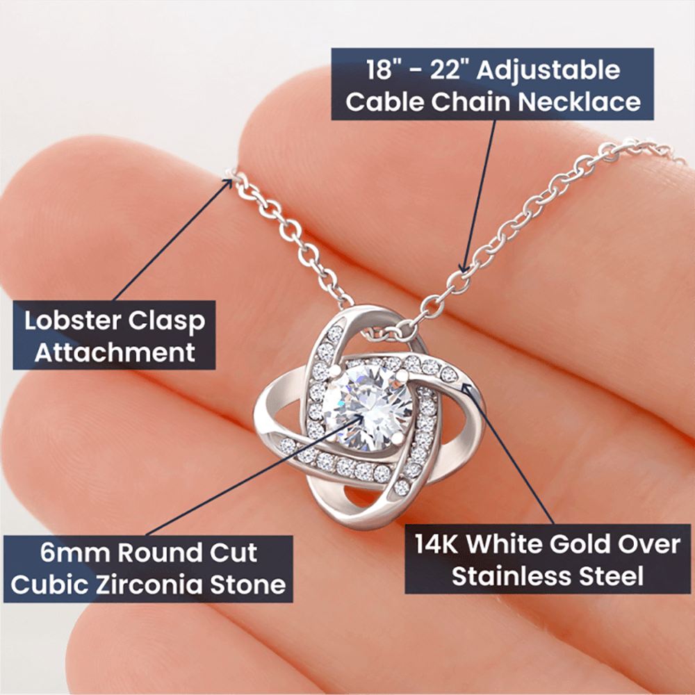 To An Amazing New Engineer Love Knot Necklace, Future Engineer Graduation Gift, Graduation Gift For New Engineer, Congratulations Jewelry.
