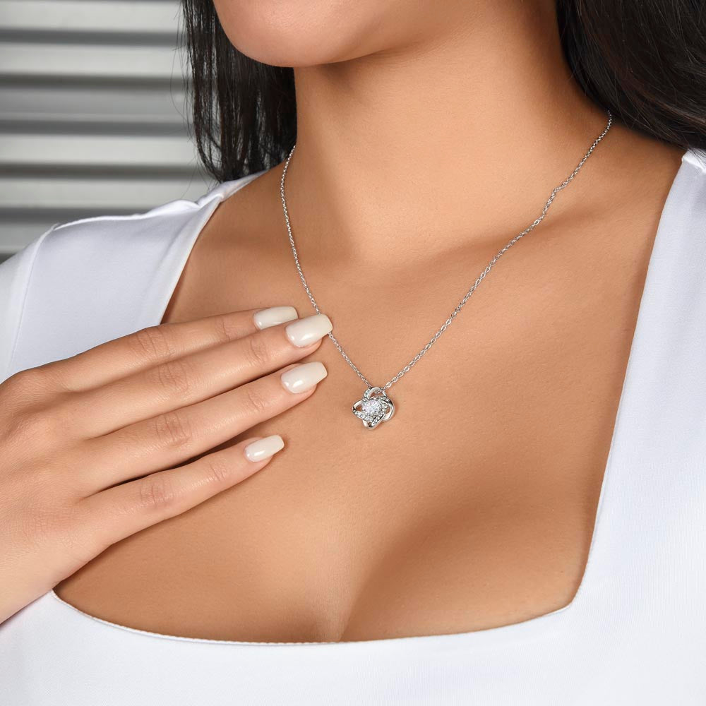 To My Mother In Law Love Knot Necklace, Birthday Gift For Mother In Law, Mothers Day Gift, Gift From Daughter In Law.