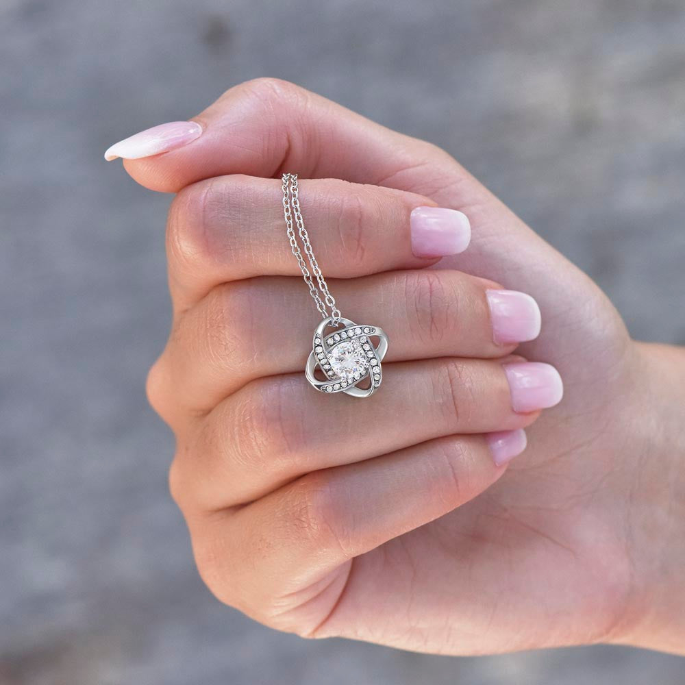 To My Bonus Mom Love Knot Necklace, Birthday Gift For Mother In Law, Easter Gift, Wedding Anniversary Gift, From Son In Law, Meaningful Gift.