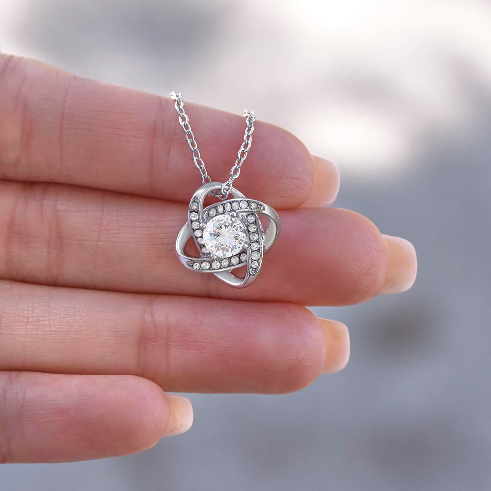 To An Amazing New Camp Director Love Knot Necklace, New Camp Director Appreciation Gift, Congratulations Gift For Her, Meaningful Jewelry.