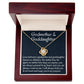 Godmother & Goddaughter, Love Knot Necklace, Birthday Gift For Her, Sweet Sixteen Jewelry, From Loving Godmother.