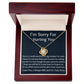 I'm Sorry Love Knot Necklace, Apology  Jewelry For Amazing Wife, Wedding Anniversary Gift For Her, I Am Sorry Love