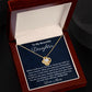 Ready To My Beautiful Daughter, Love Knot Necklace, Christmas Gift, Meaningful Gift, Birthday Gift, From Loving Mom.
