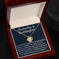 Godmother & Goddaughter, Love Knot Necklace, Birthday Gift For Her, Sweet Sixteen Jewelry, From Loving Godmother.