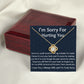 I'm Sorry Love Knot Necklace, Apology  Jewelry For Amazing Wife, Wedding Anniversary Gift For Her, I Am Sorry Love
