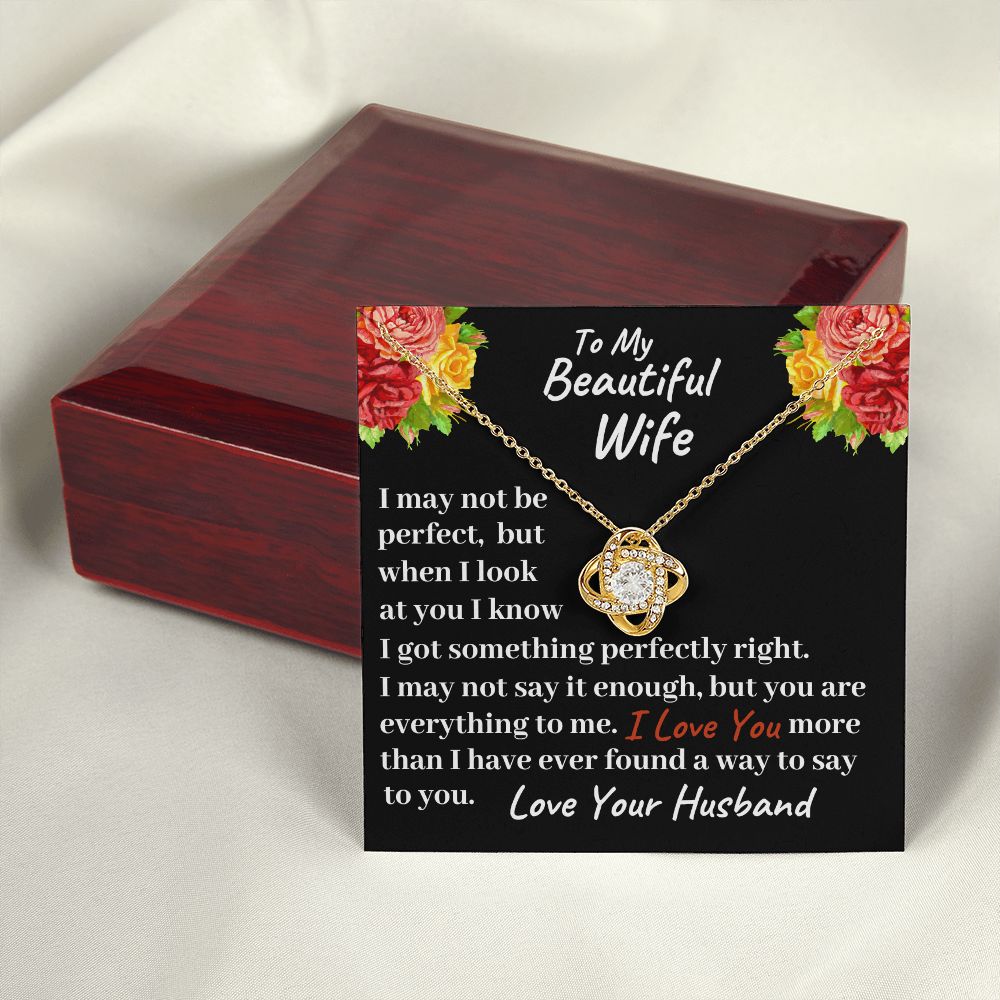 Beautiful Wife Love Knot Necklace