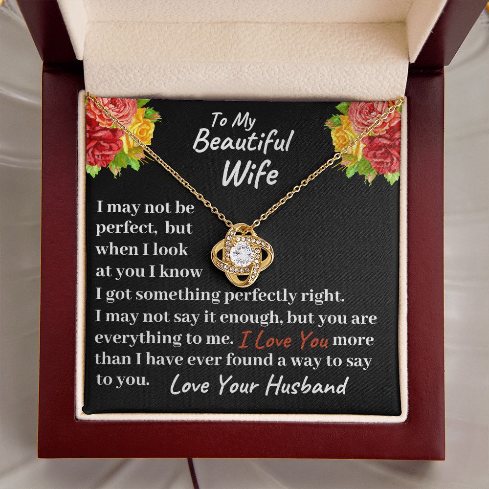 Beautiful Wife Love Knot Necklace