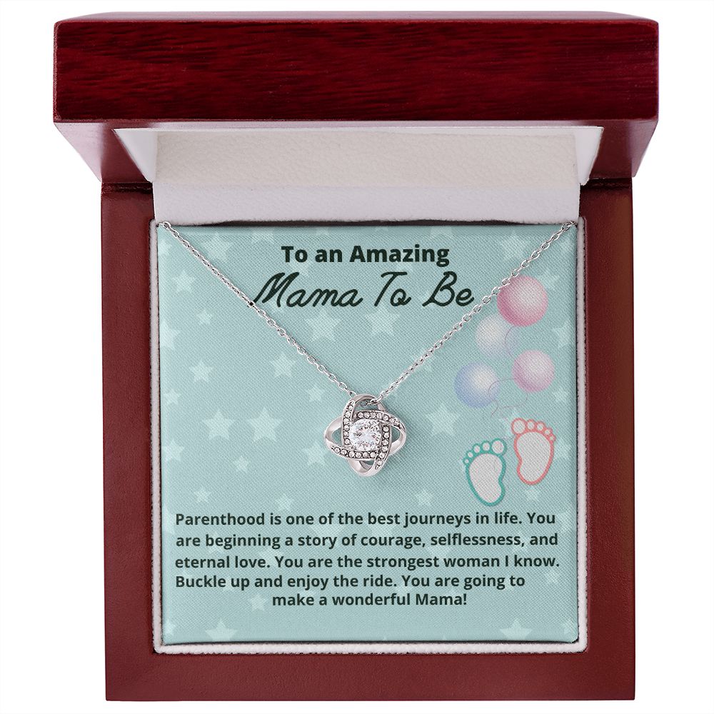 To An Amazing Mama To Be, Love  Knot Necklace, Pregnancy Gift, New Mom Gift, First Time Mom.