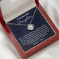 Ready To My Beautiful Daughter, Love Knot Necklace, Christmas Gift, Meaningful Gift, Birthday Gift, From Loving Mom.