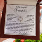 To My Daughter Love Knot Necklace, Birthday Gift From Dad, Christmas Gift For Her, Dad to Daughter Gift.