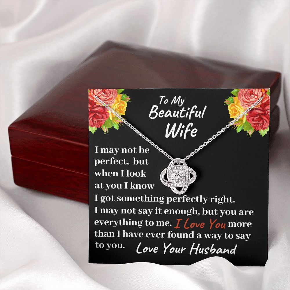 Beautiful Wife Love Knot Necklace