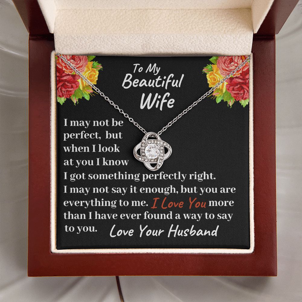 Beautiful Wife Love Knot Necklace