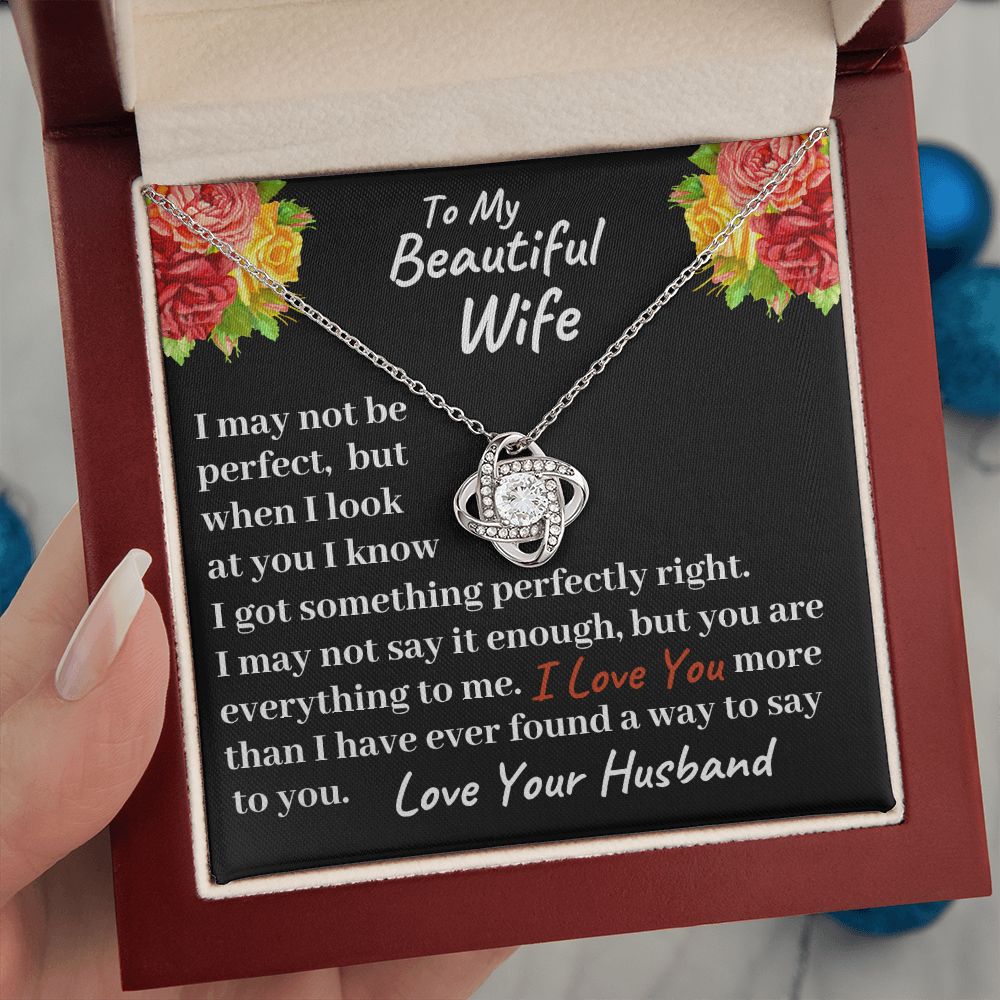Beautiful Wife Love Knot Necklace