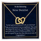 To An Amazing New Dentist Interlocking Hearts Necklace, New  Dentist Necklace, Graduation Gift For Her, Meaningful Gift, Women Jewelry.