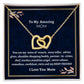 To My Amazing Mom Interlocking Hearts Necklace, Birthday Gift For Amazing Mom, Daughter To Mom Gift, Meaningful Jewelry Gift, Mothers Day Gift.