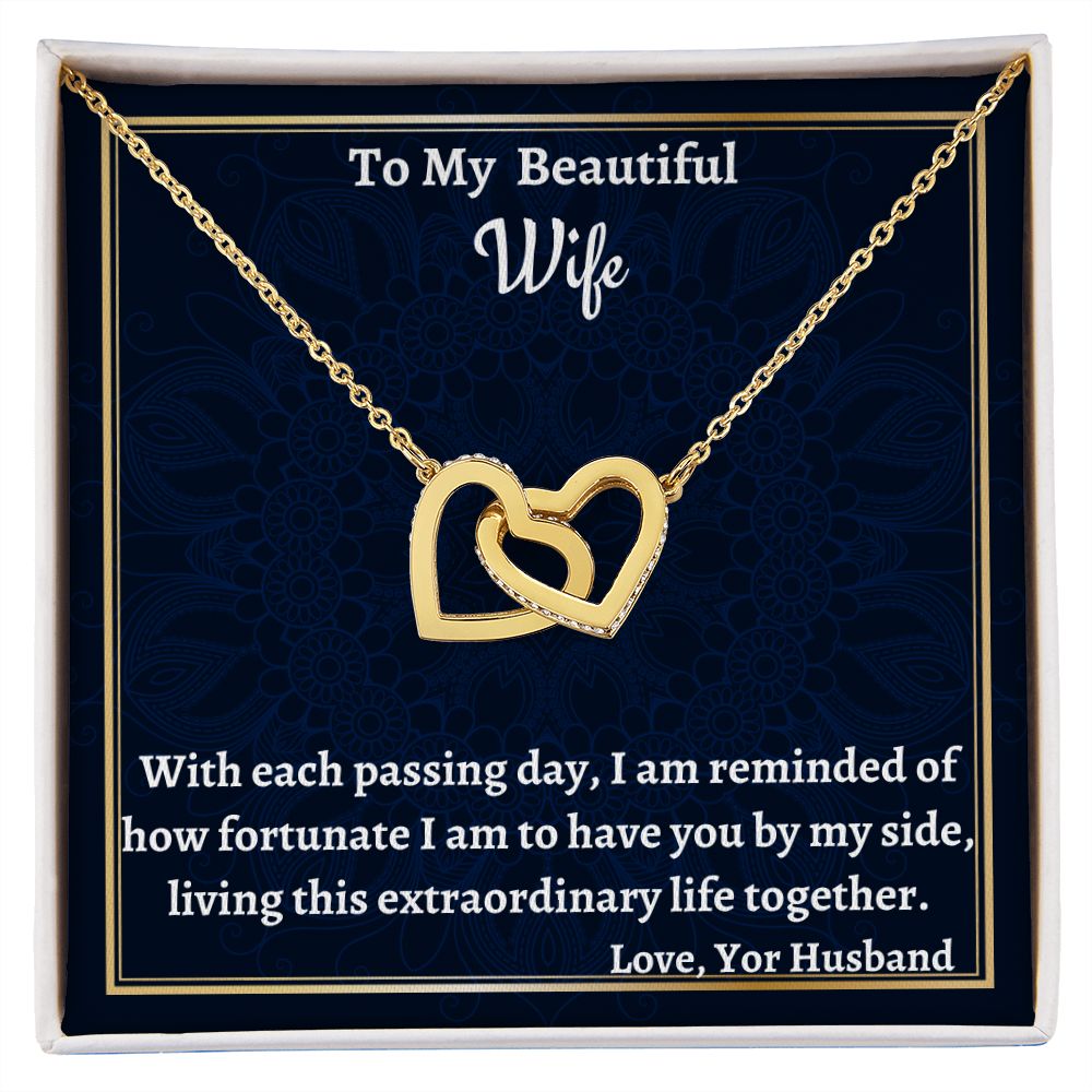 Husband and wife interlocking cheap necklaces