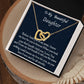 To My Beautiful Daughter Interlocking Hearts Necklace, Birthday Gift For Her, Graduation Gift For My Beautiful Daughter, Custom Name Necklace, Mom To Daughter Gift.