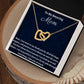 To My Amazing Mom Interlocking Hearts Necklace, Amazing mom Birthday Gift, Jewelry Gift For Mom, Valentine's  Gift For Mom, I Love You Mom