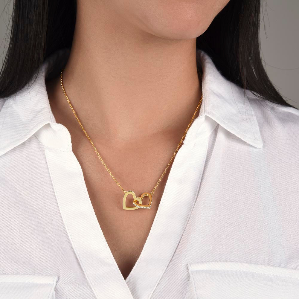 To An Amazing New  Chiropractor Interlocking Hearts Necklace, New Chiropractor Congratulations Gift, Profession Gifts , Jewelry Gift For Her.