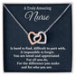 To A Truly Amazing Nurse, Interlocking Hearts Necklace, Appreciation Gift For Nurse Mom, Mothers Day Gift, Christmas Gift, Women Jewelry, From Proud Son.