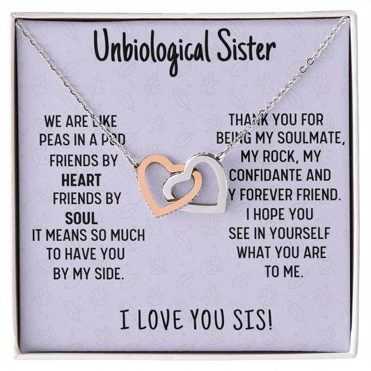 To My Daughter, Interlocking Hearts Necklace, Birthday Gift For Her, Christmas Gift, From Loving Mom.