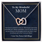 To My Wonderful Mom Interlocking Hearts Necklace, Mom's Birthday Gift,  Mothers Day Gift For A Wonderful Mom, Son To Mother Gift, Daughter To Mother Gift, Appreciation Gift For  a Wonderful Mom.