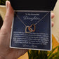 To My Beautiful Daughter, Interlocking Hearts Necklace, Mom To Daughter Gift, Christmas Gift, Birthday Gift, From Loving Mom.