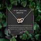 To My Amazing Bestie Interlocking Hearts Necklace, Birthday Gift For An Amazing Bestie, Appreciation Gift, From Bestfriend, I Love You Bestie.