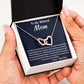 To My Beloved Mom Interlocking Hearts Necklace, Birthday Gift For Beloved Mom, Beloved  Mom Valentine Gift, Son To Mom Gift