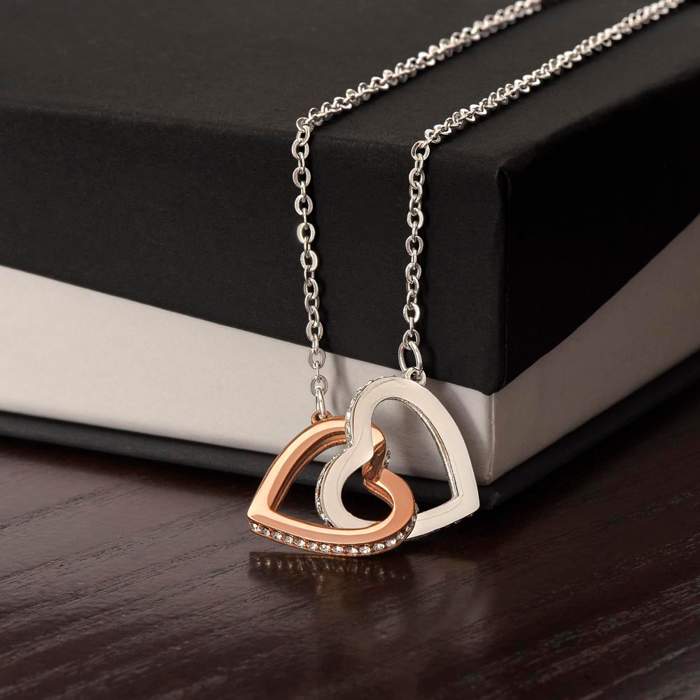 To An Amazing New Police Officer Interlocking Hearts Necklace, New Police Graduation Gift, Police Academy Grad, Meaningful Gift,  Women Jewelry