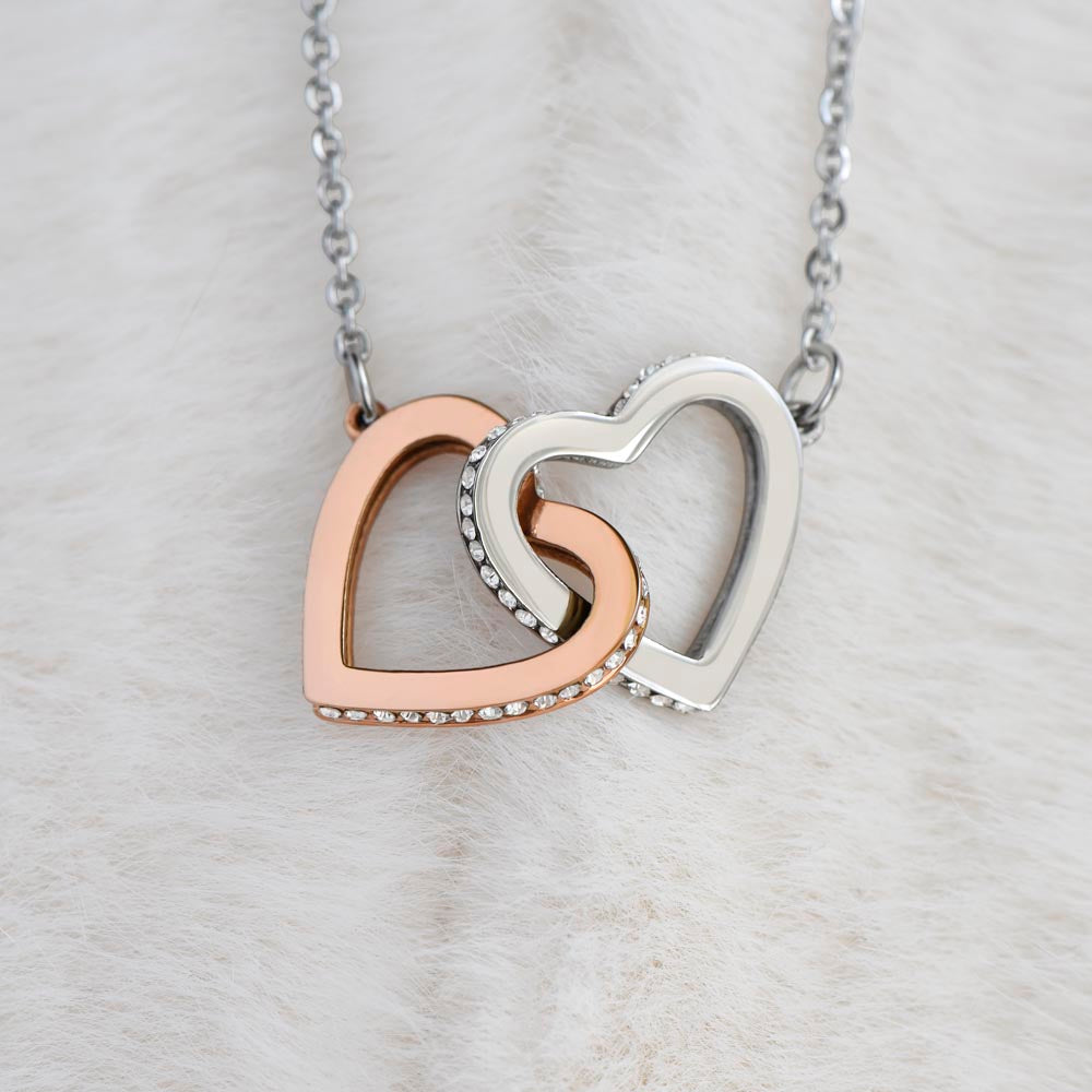 To My Beautiful Daughter Interlocking Hearts Necklace, Birthday Gift For Her, Graduation Gift For My Beautiful Daughter, Custom Name Necklace, Mom To Daughter Gift.