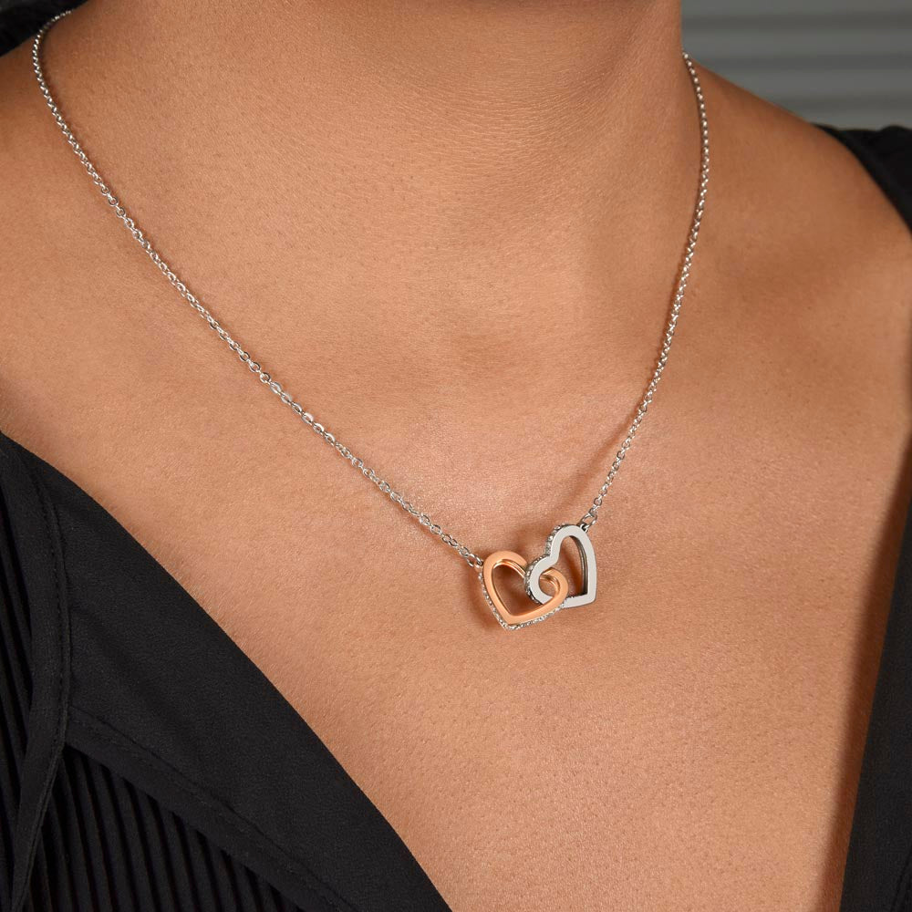 To An Amazing New Camp Director Interlocking Hearts Necklace, New Camp Director Appreciation Gift, Congratulations Gift For Her, Meaningful Jewelry.