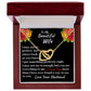T o My Beautiful Wife Interlocking Hearts Necklace, Birthday Gift For Romantic Wife, Christmas Gift For Her
