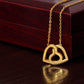 To My Beloved Mom Interlocking Hearts Necklace, Birthday Gift For Beloved Mom, Beloved  Mom Valentine Gift, Son To Mom Gift