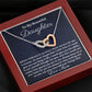 Ready To My Beautiful Daughter, Interlocking Hearts Necklace, Christmas Gift, Meaningful Gift, Birthday Gift, From Loving Mom, I Love You.