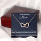 To My Amazing Mom Interlocking Hearts Necklace, Amazing mom Birthday Gift, Jewelry Gift For Mom, Valentine's  Gift For Mom, I Love You Mom