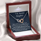 To My Beautiful Daughter Interlocking Hearts Necklace, Birthday Gift For Her, Graduation Gift For My Beautiful Daughter, Custom Name Necklace, Mom To Daughter Gift.